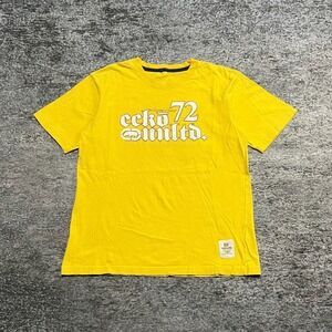 Ecko UNLTD T Shirt Mens Medium Yellow Hip-Hop Skater Vintage Y2K 2000s